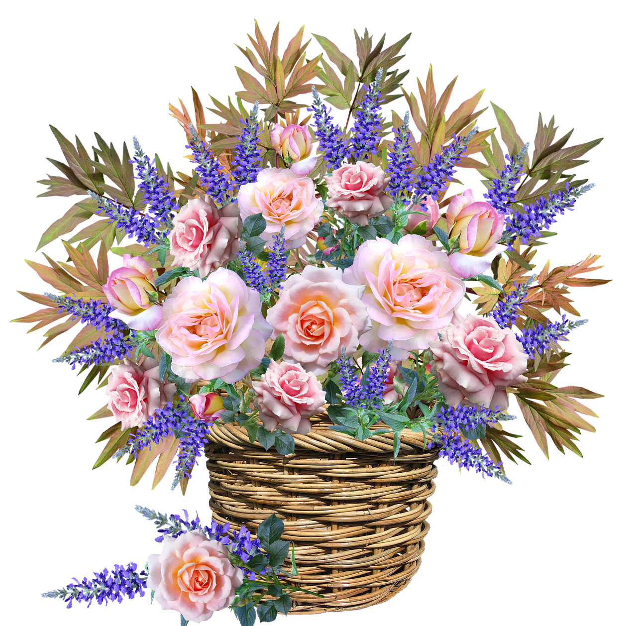 flowers  basket  arrangement free photo