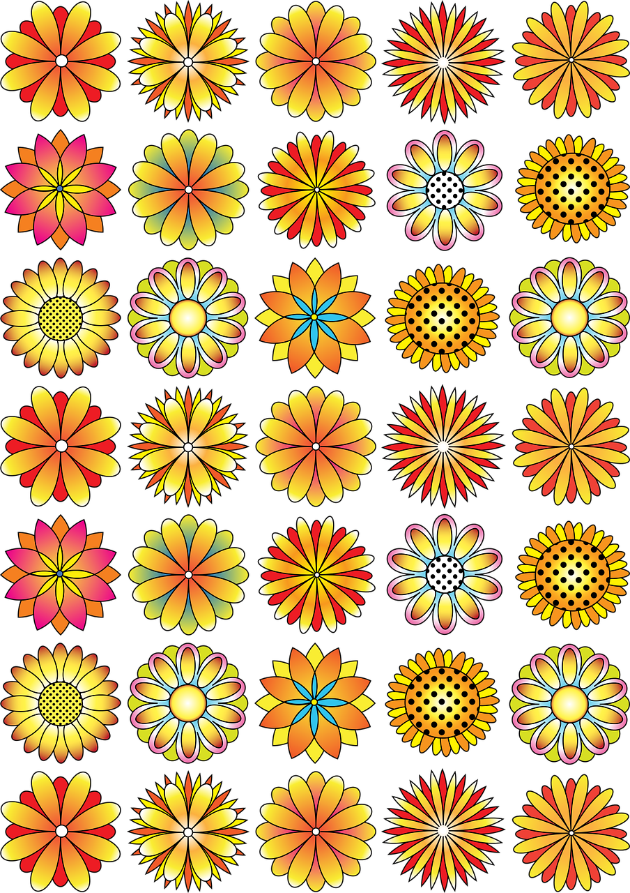 flowers  pattern  design free photo