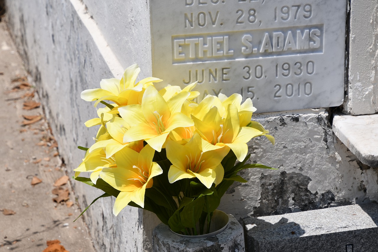 flowers  memorial  grave free photo