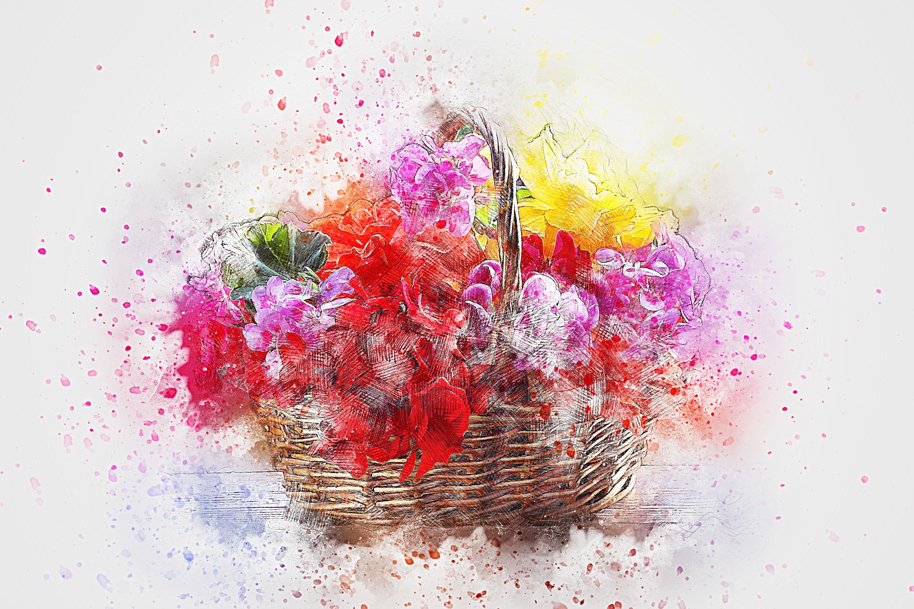 flowers  bouquet  basket free photo