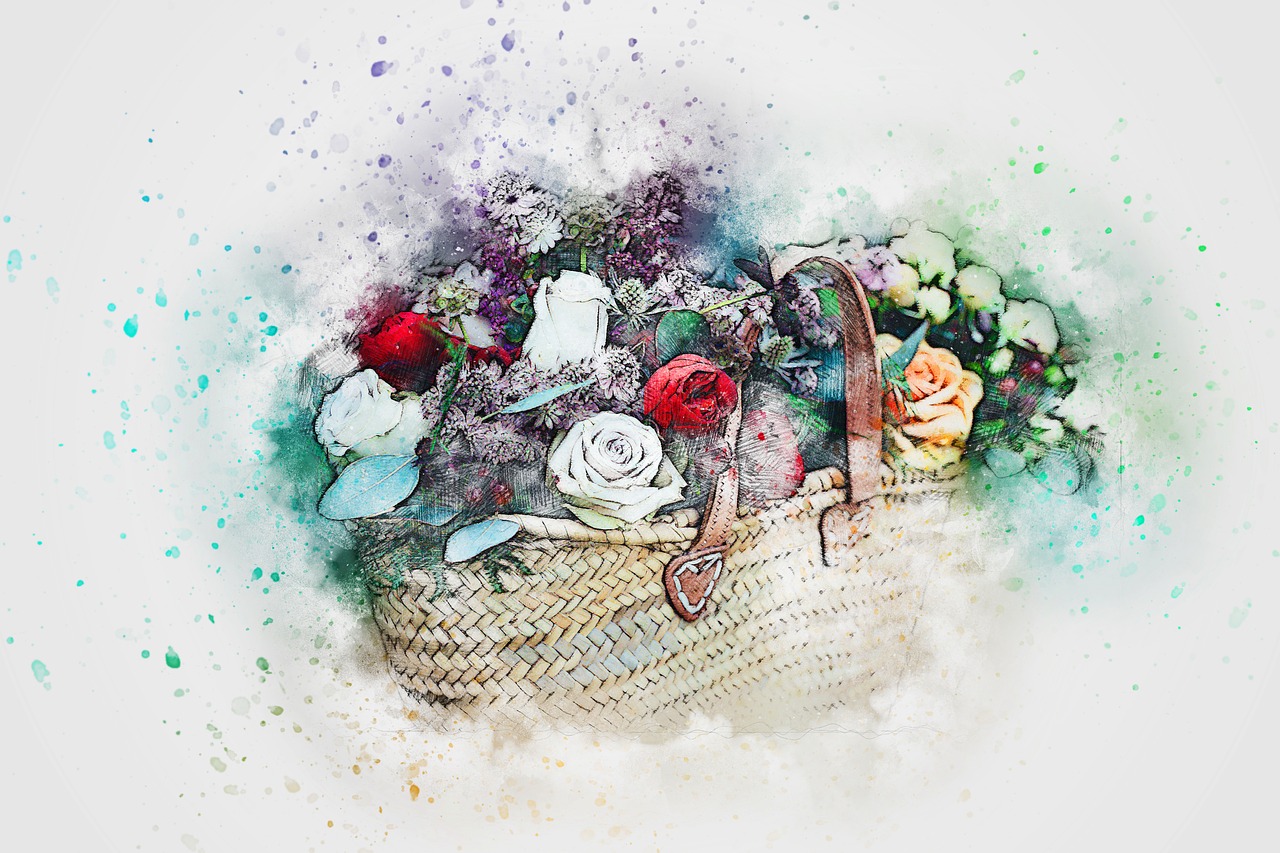 flowers  basket  nature free photo