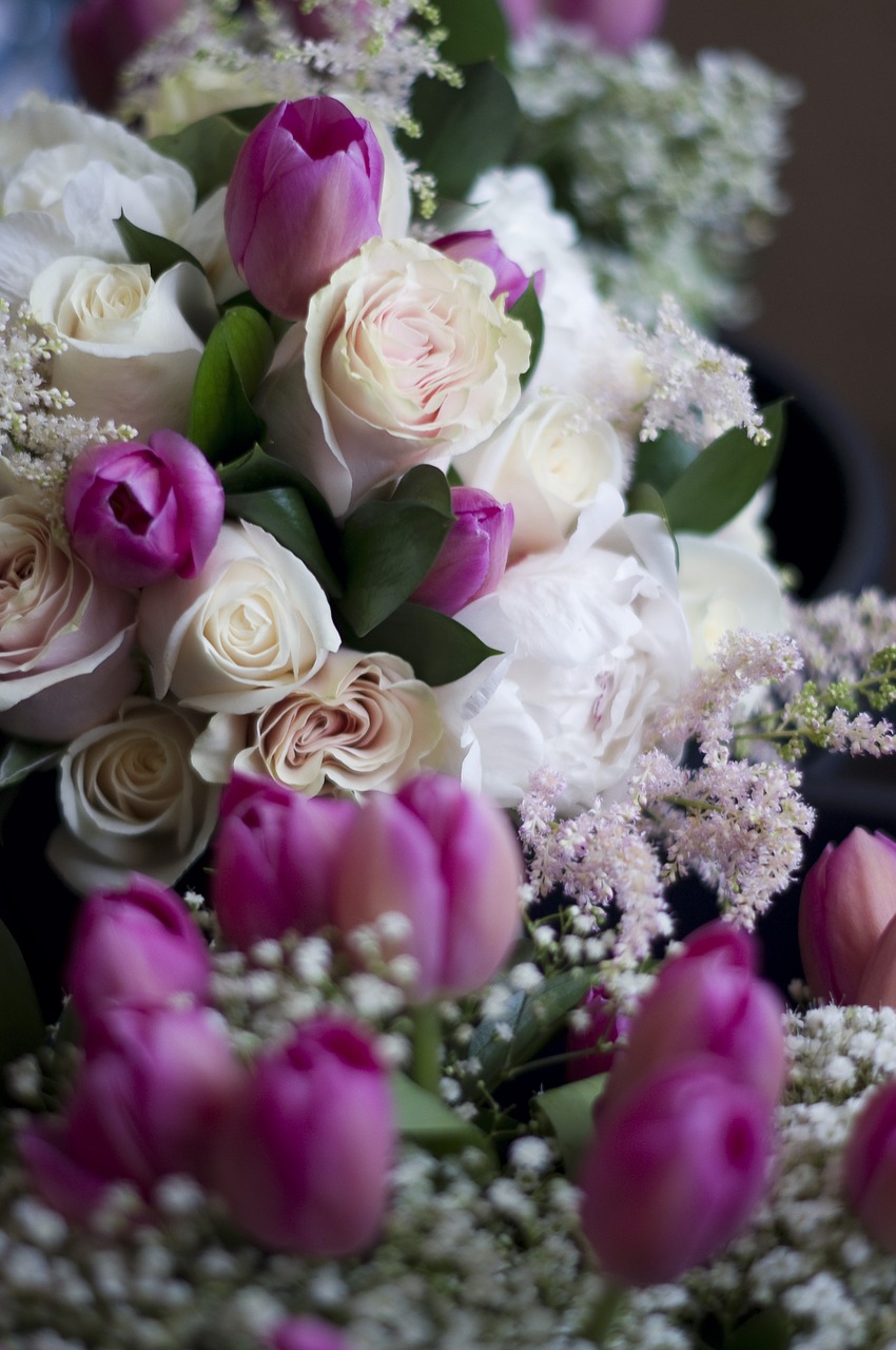 flowers  bouquet  dark free photo