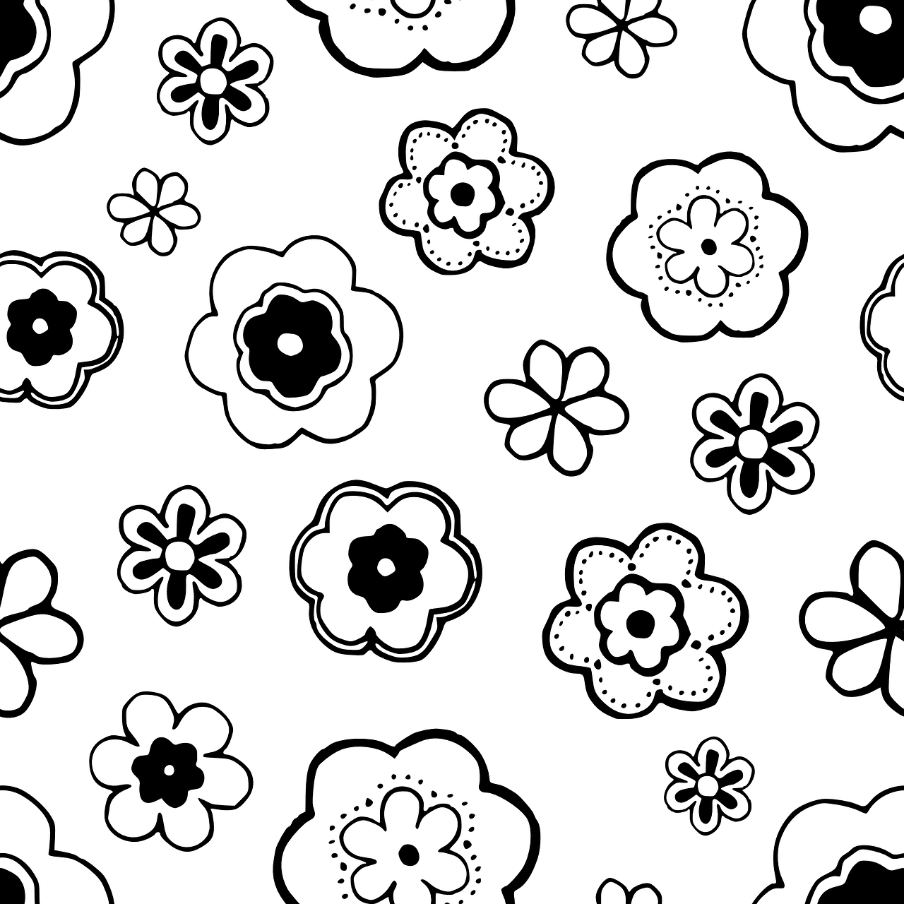 flowers pattern seamless free photo