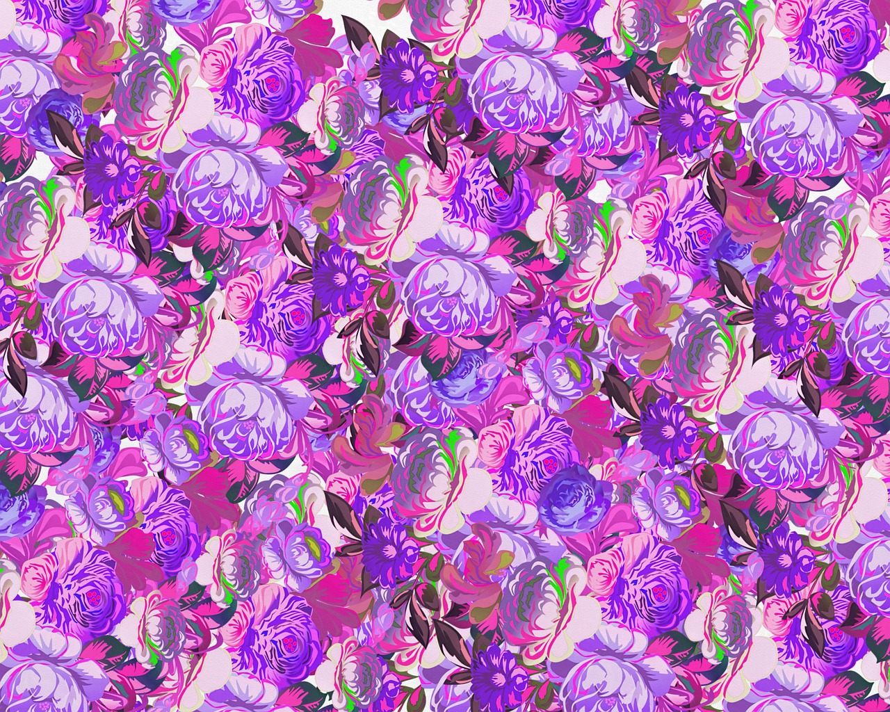 flowers abstract digital art free photo