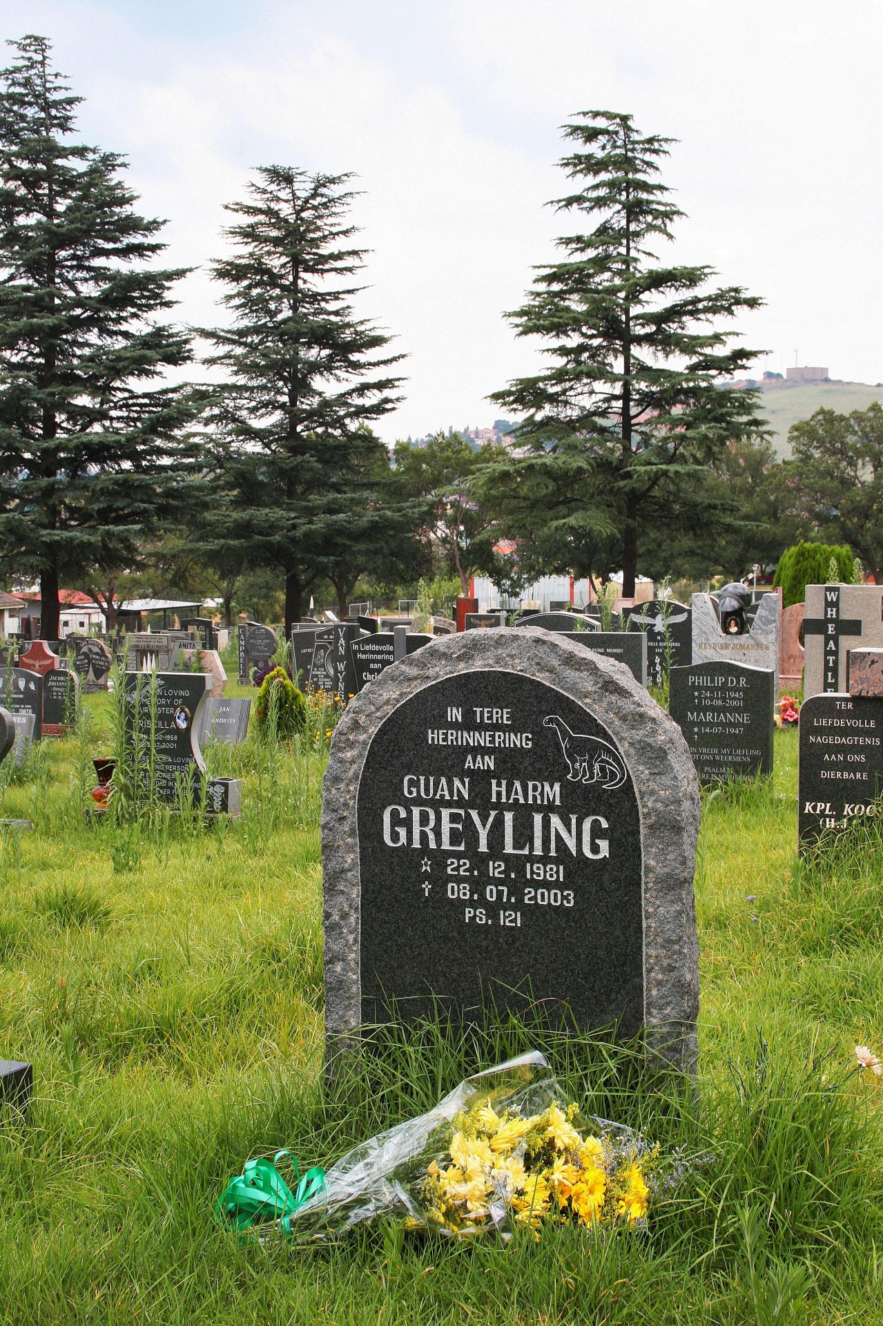 cemetery tombstone flowers free photo