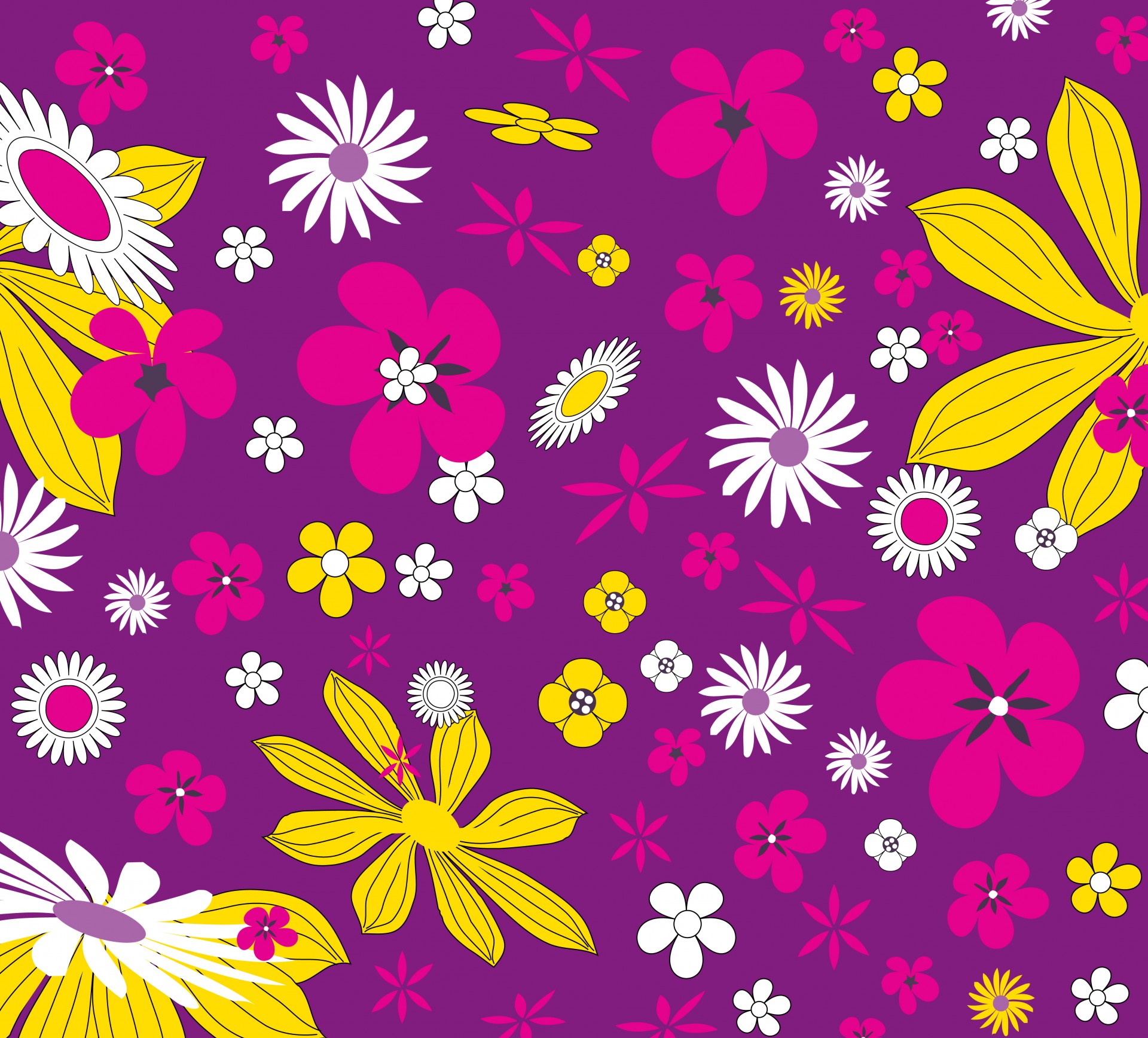 bright floral pattern tumblr