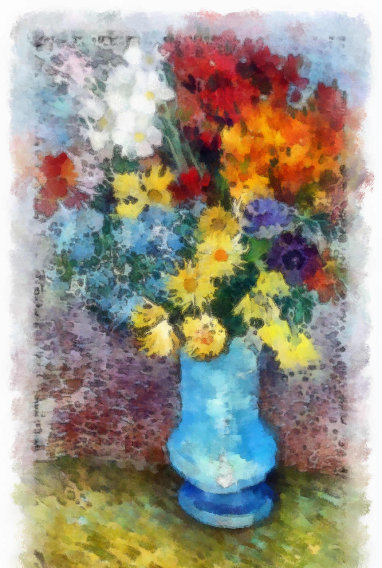 flowers painting vase free photo