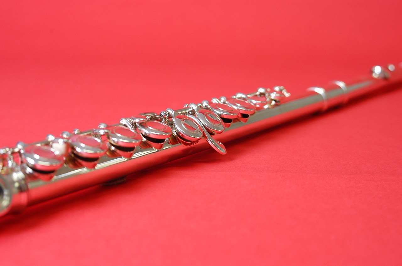 flute red silver free photo