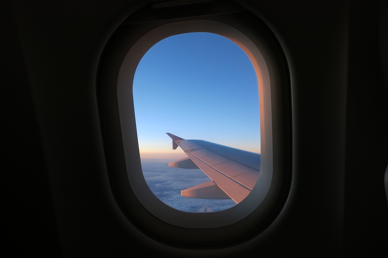 fly aircraft window free photo