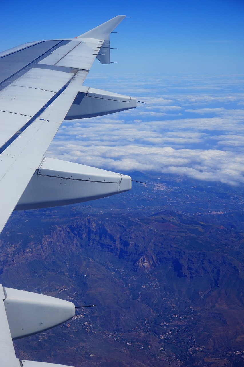 fly aircraft wing free photo