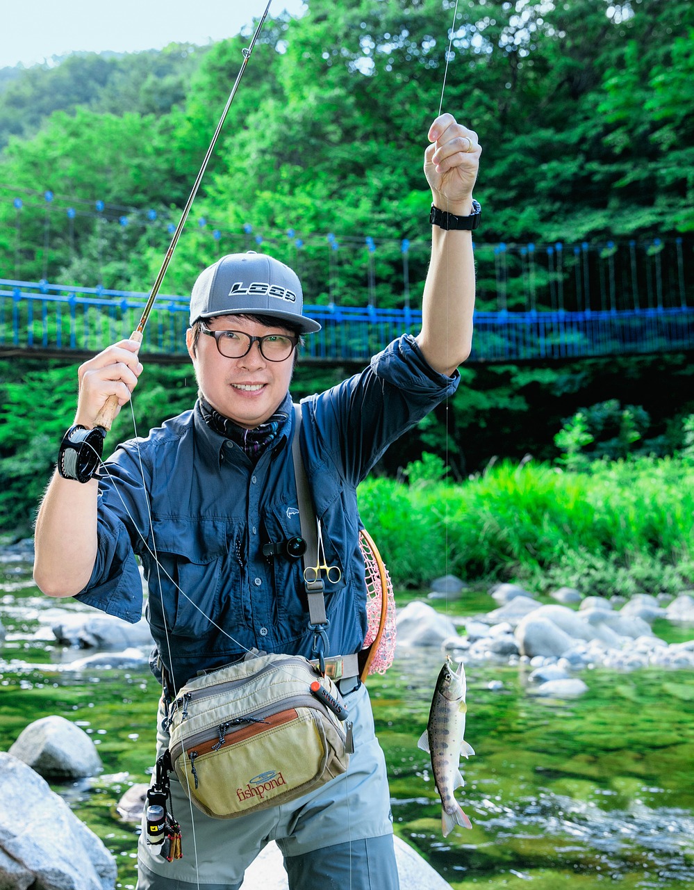 fly fishing gangwon do fishing free photo