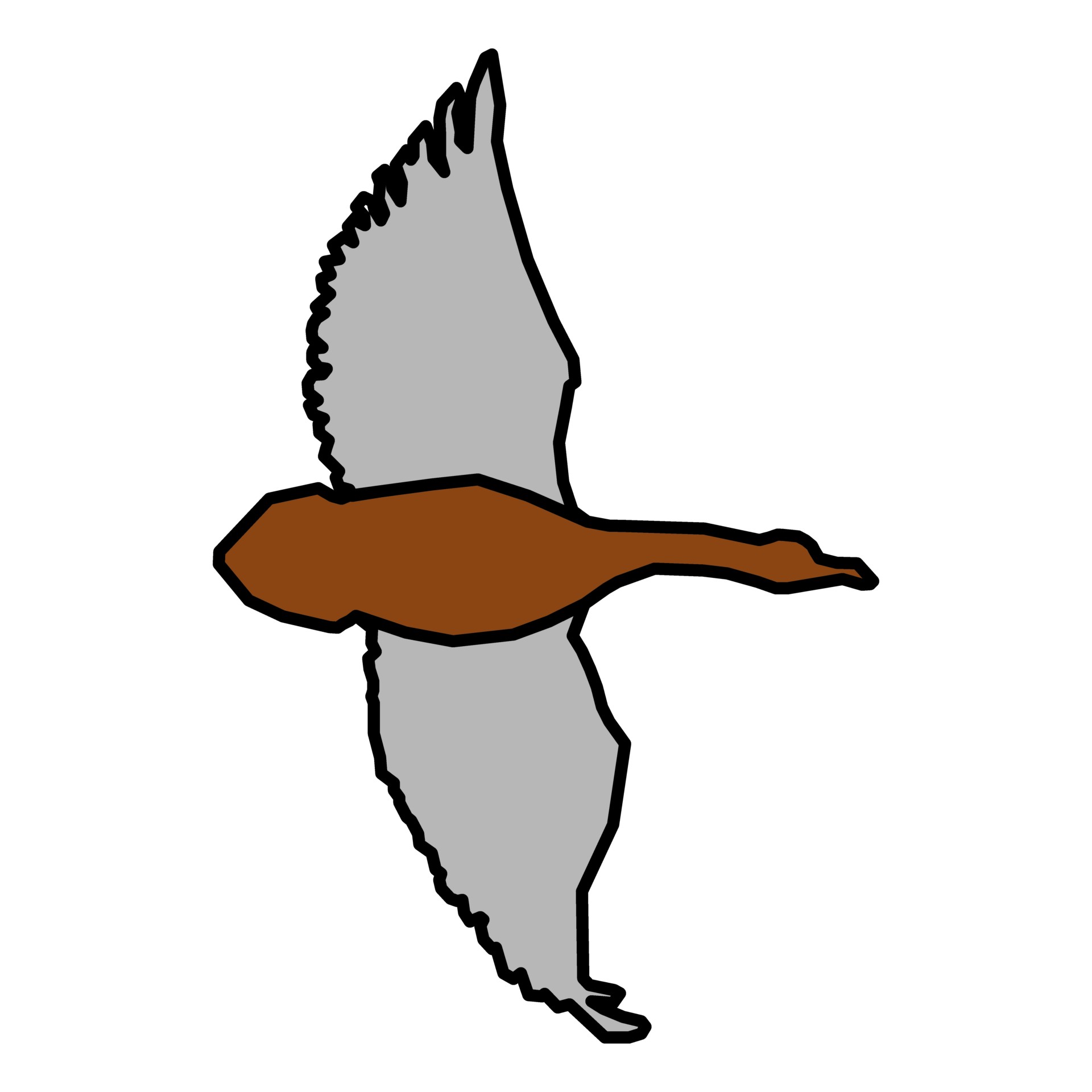 Утка нарисованная летит