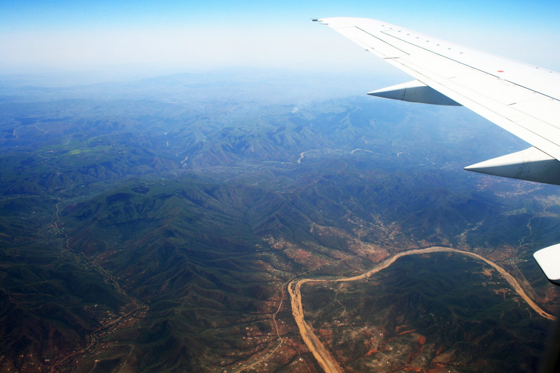 aircraft wing flying airborne free photo