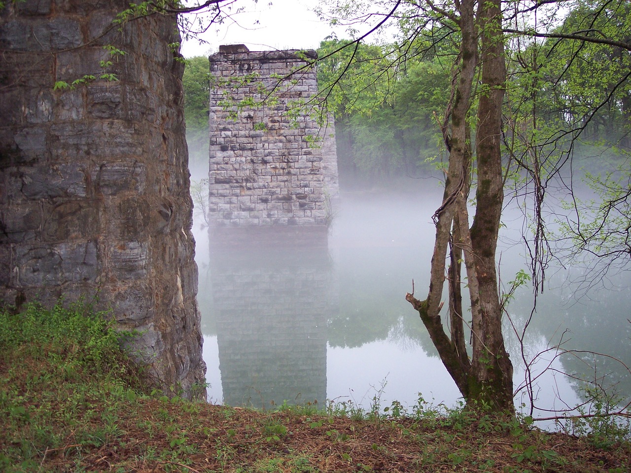 fog river old free photo