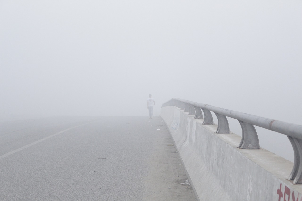 fog bridge shadow free photo