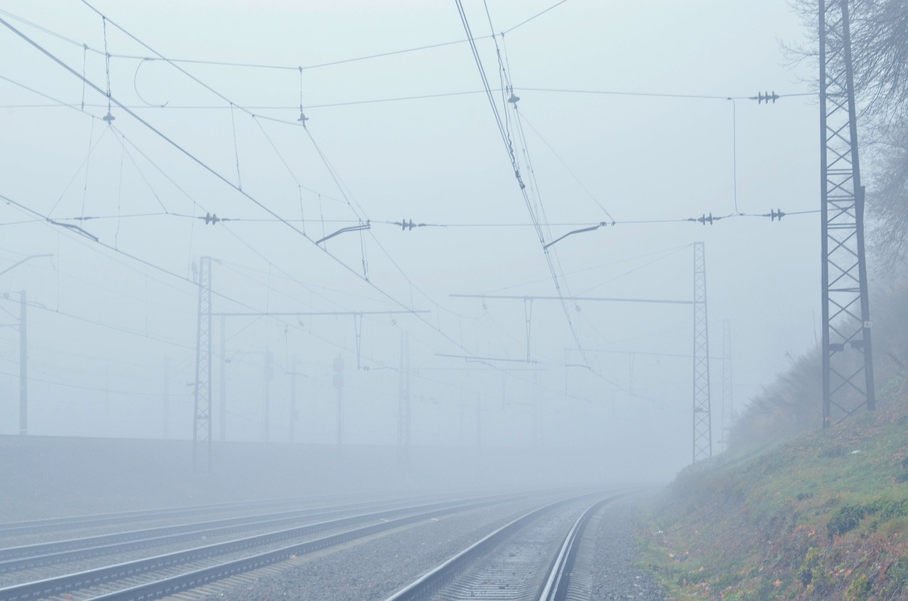 fog dampness railway free photo
