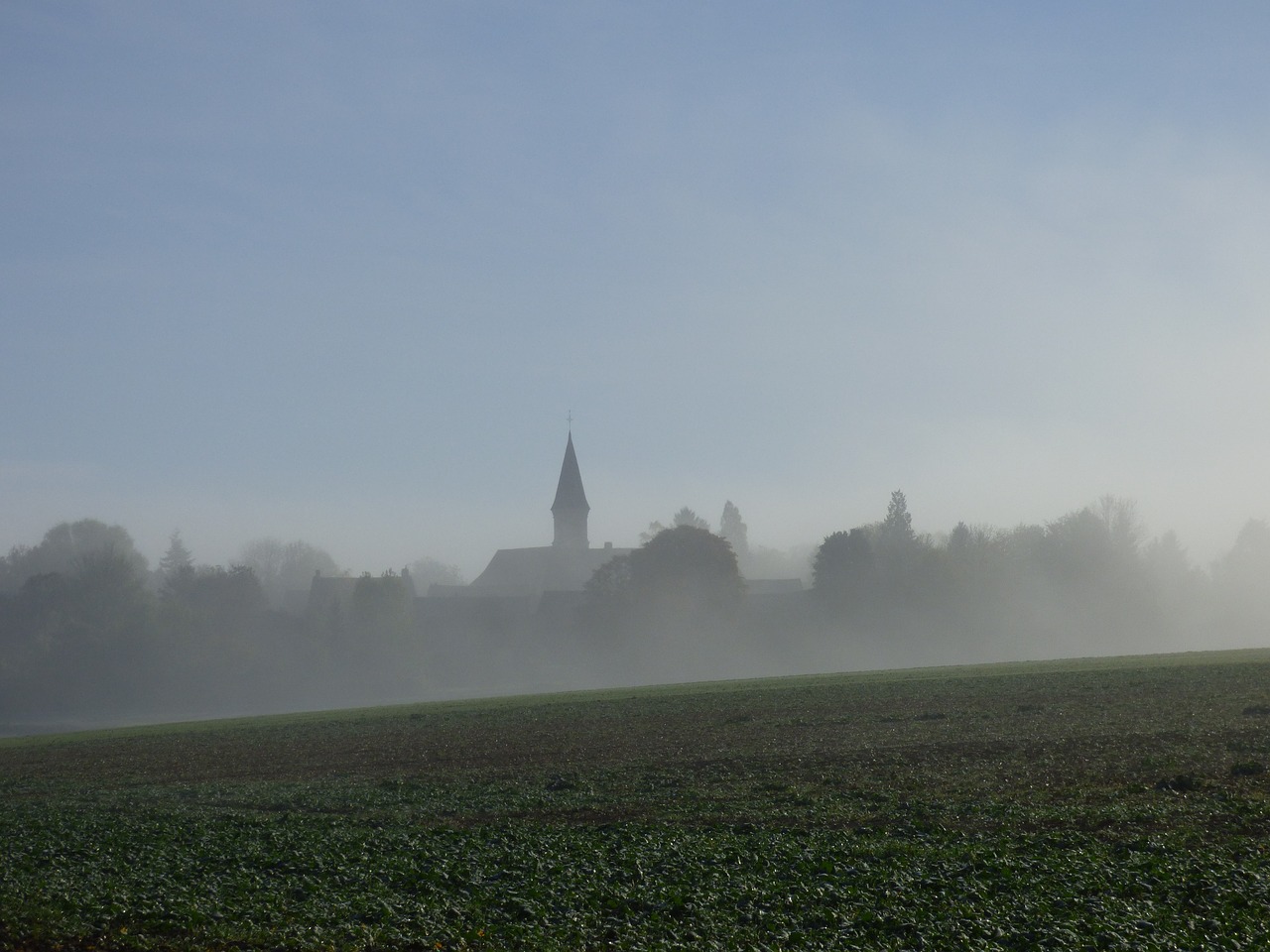 fog landscape fall free photo