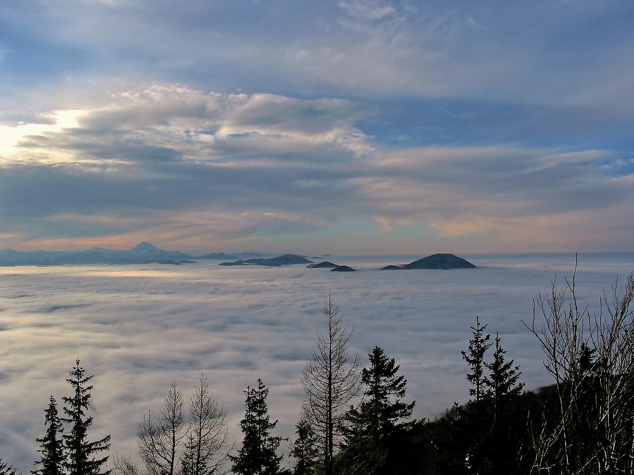 fog landscape background free photo