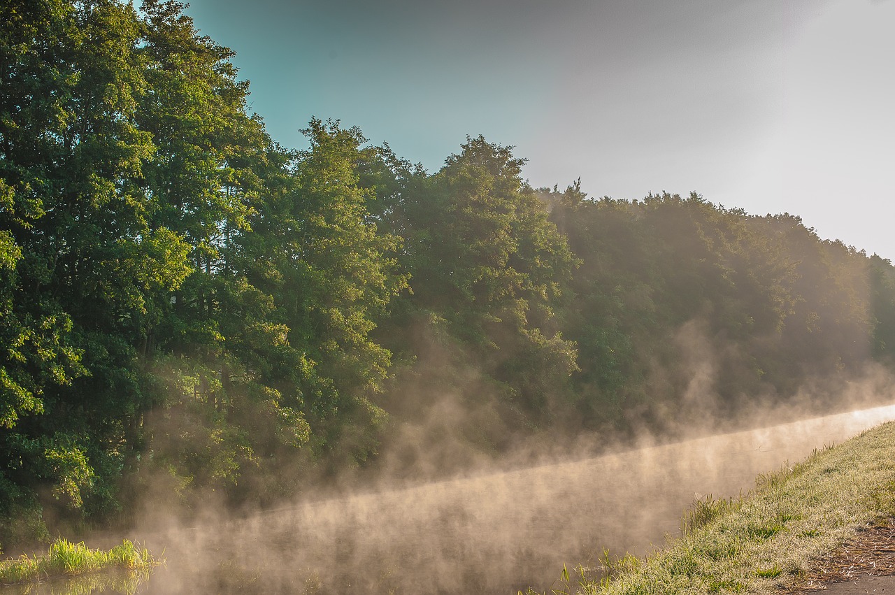 fog river water free photo