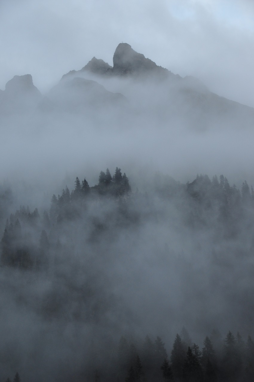 fog clouds mountains free photo