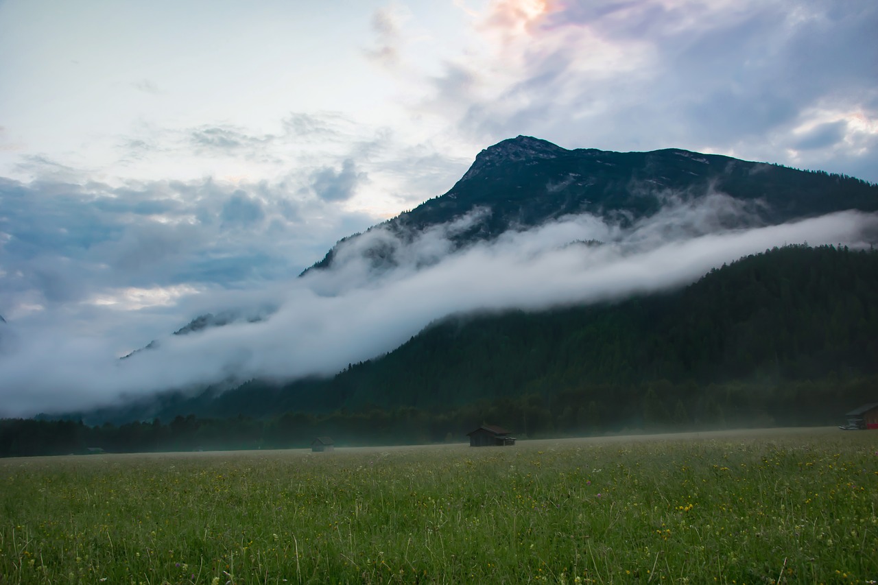 fog clouds alps free photo