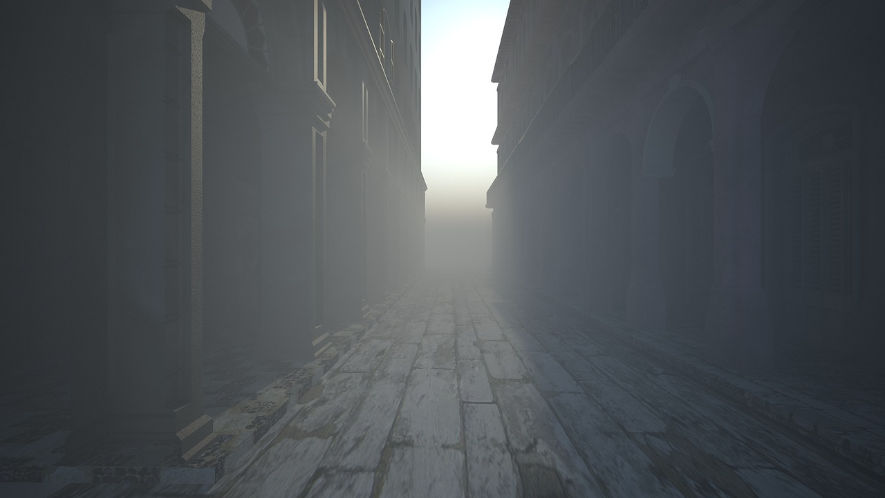 fog alley ghostly free photo