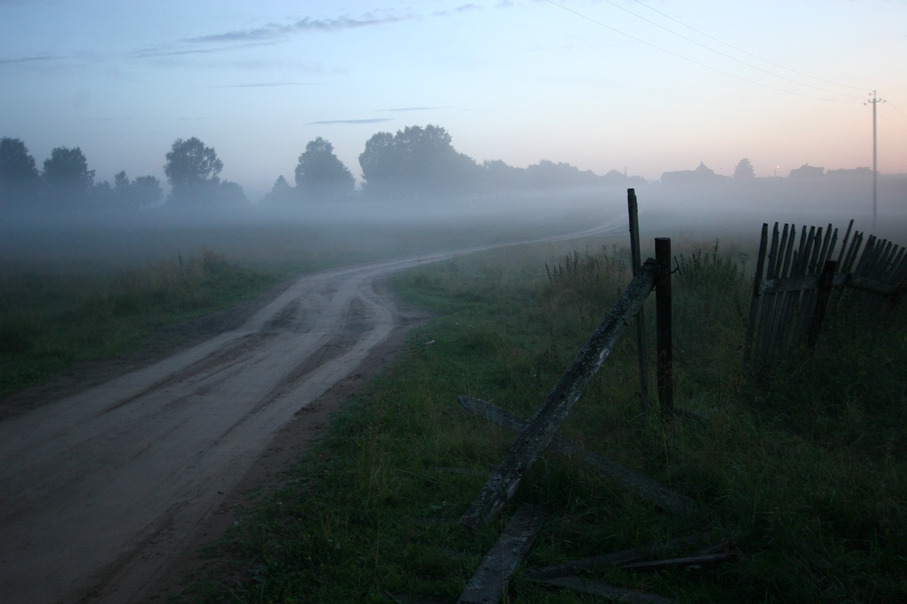 fog  village  fence free photo