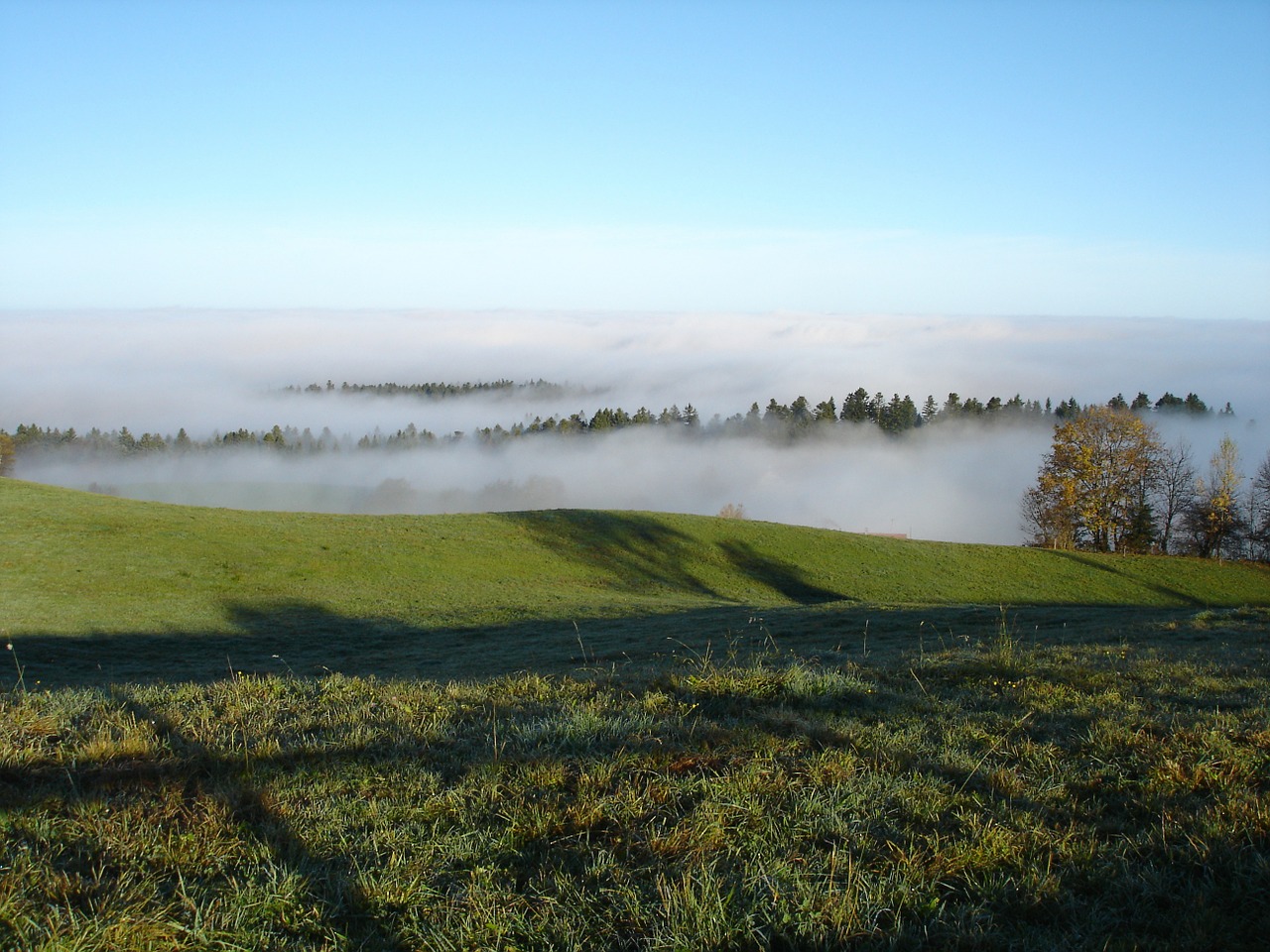 fog clouds mountains free photo