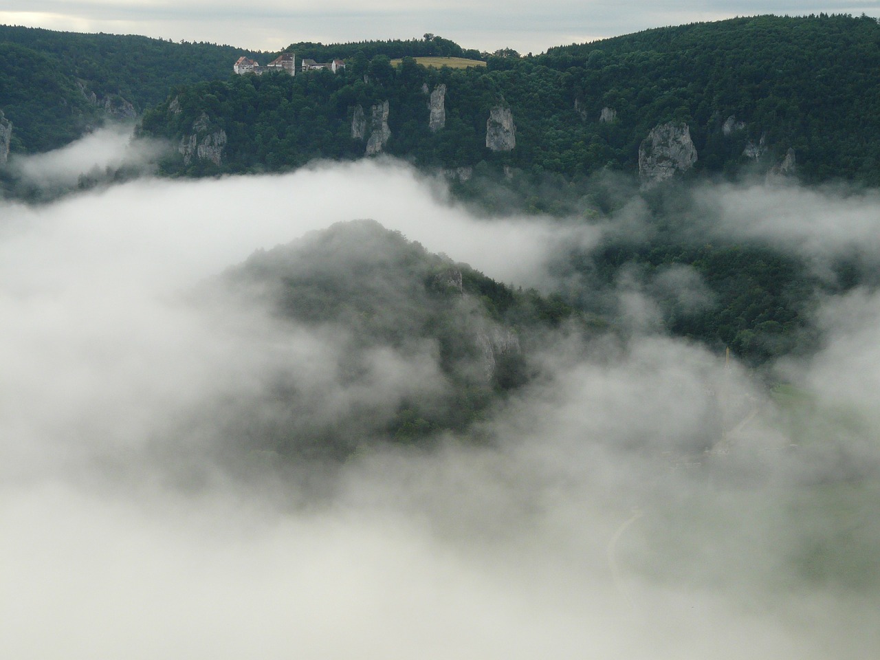 fog landscape danube valley free photo
