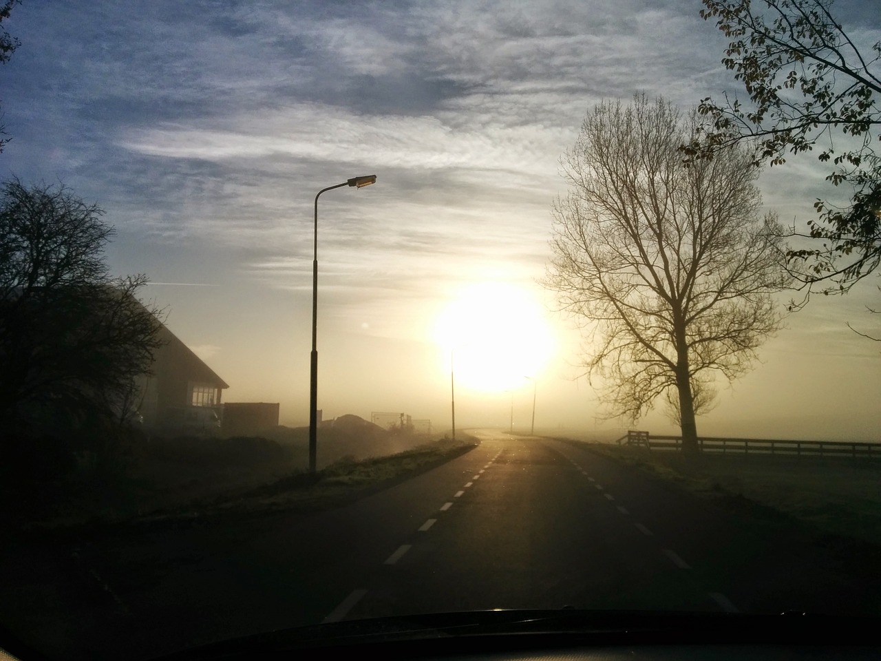 fog sun morning free photo