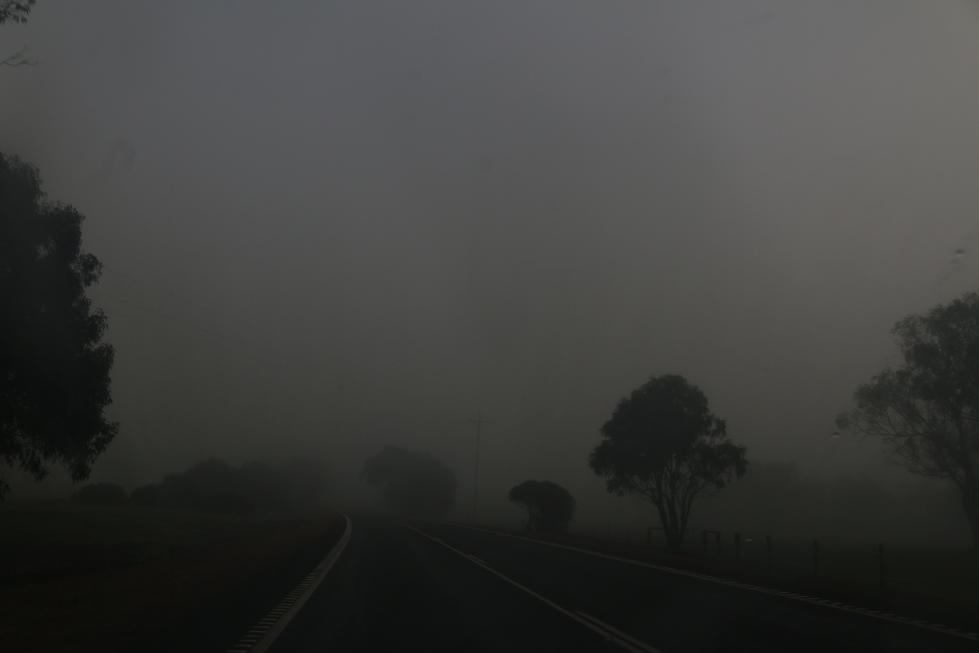 fog highway morning free photo