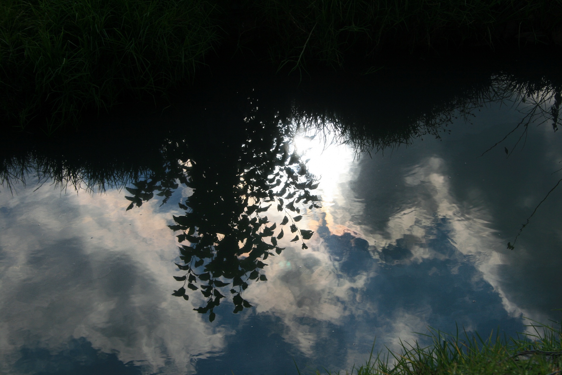 water reflection clouds free photo