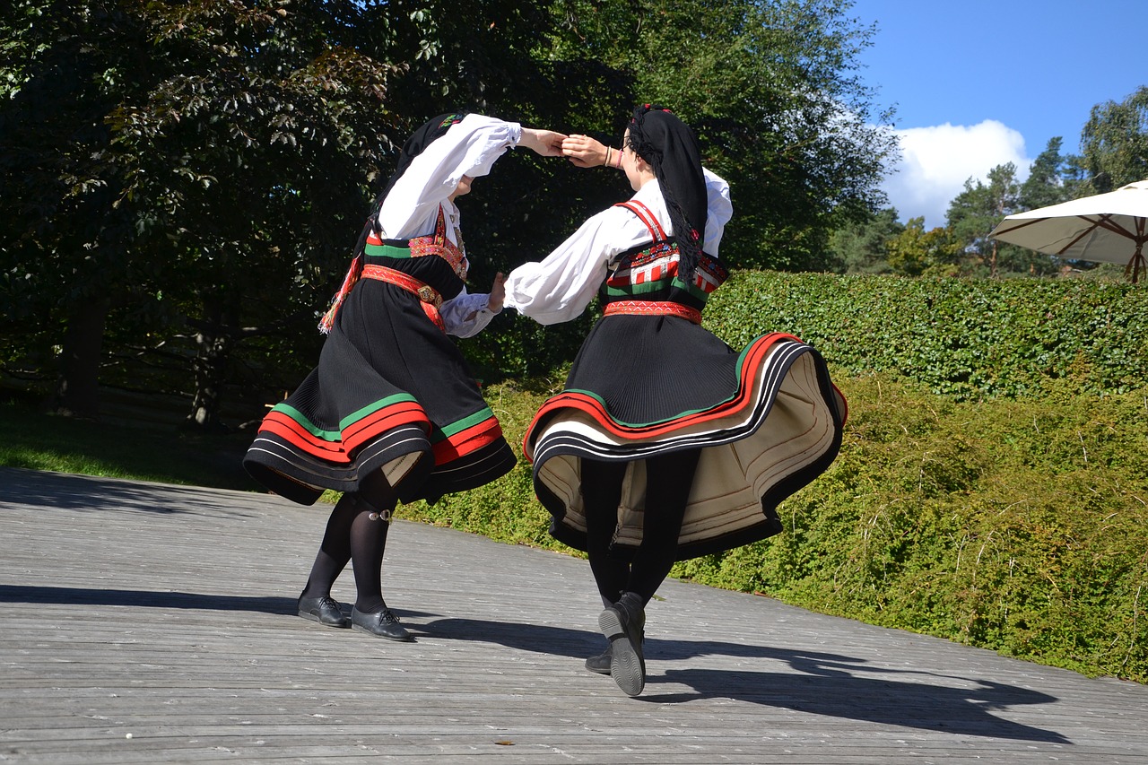 folk dance norwegian open air museum free photo