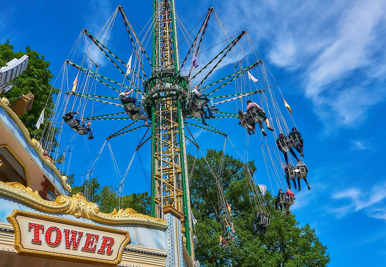 folk festival  chain carousel  year market free photo