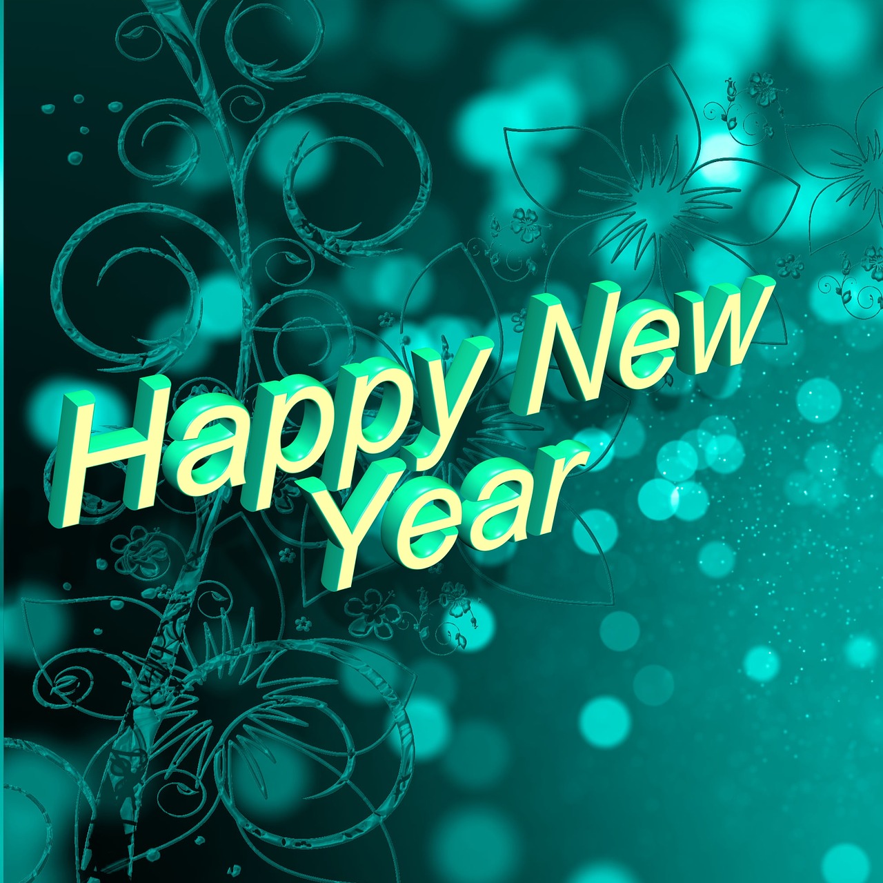 font lettering happy new year free photo