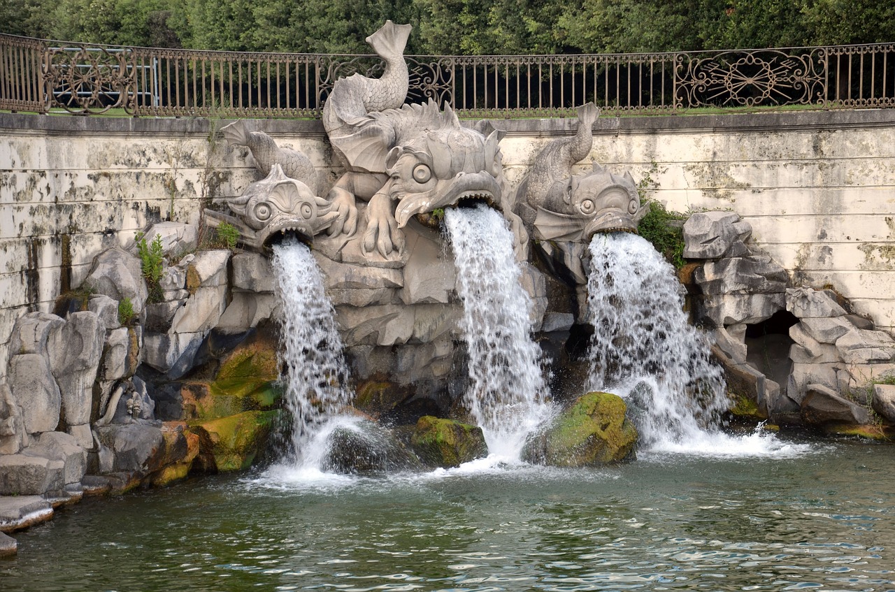 fontana the royal palace of caserta italy free photo