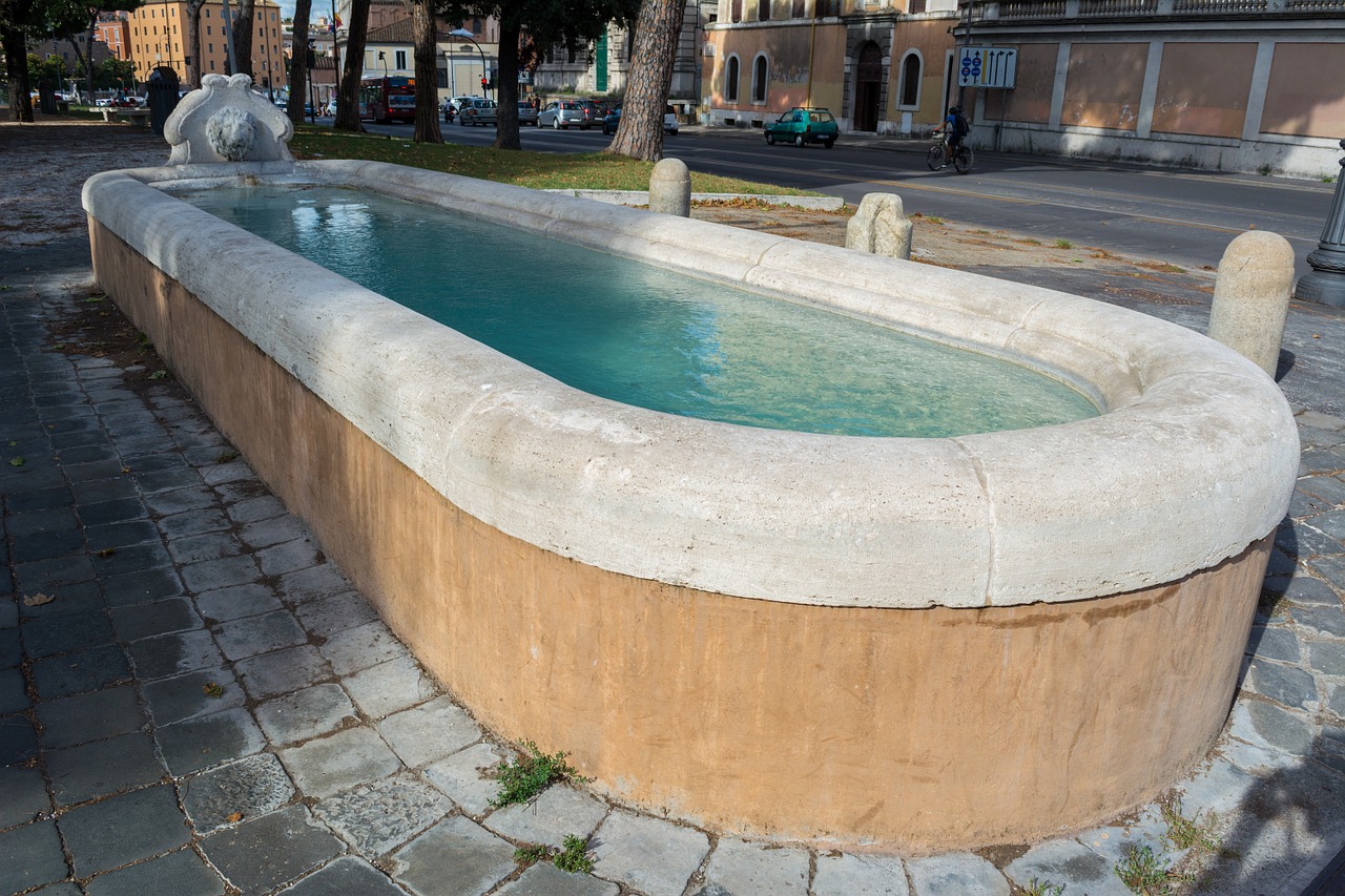 fontana a lungotevere aventino fountain sculpture free photo