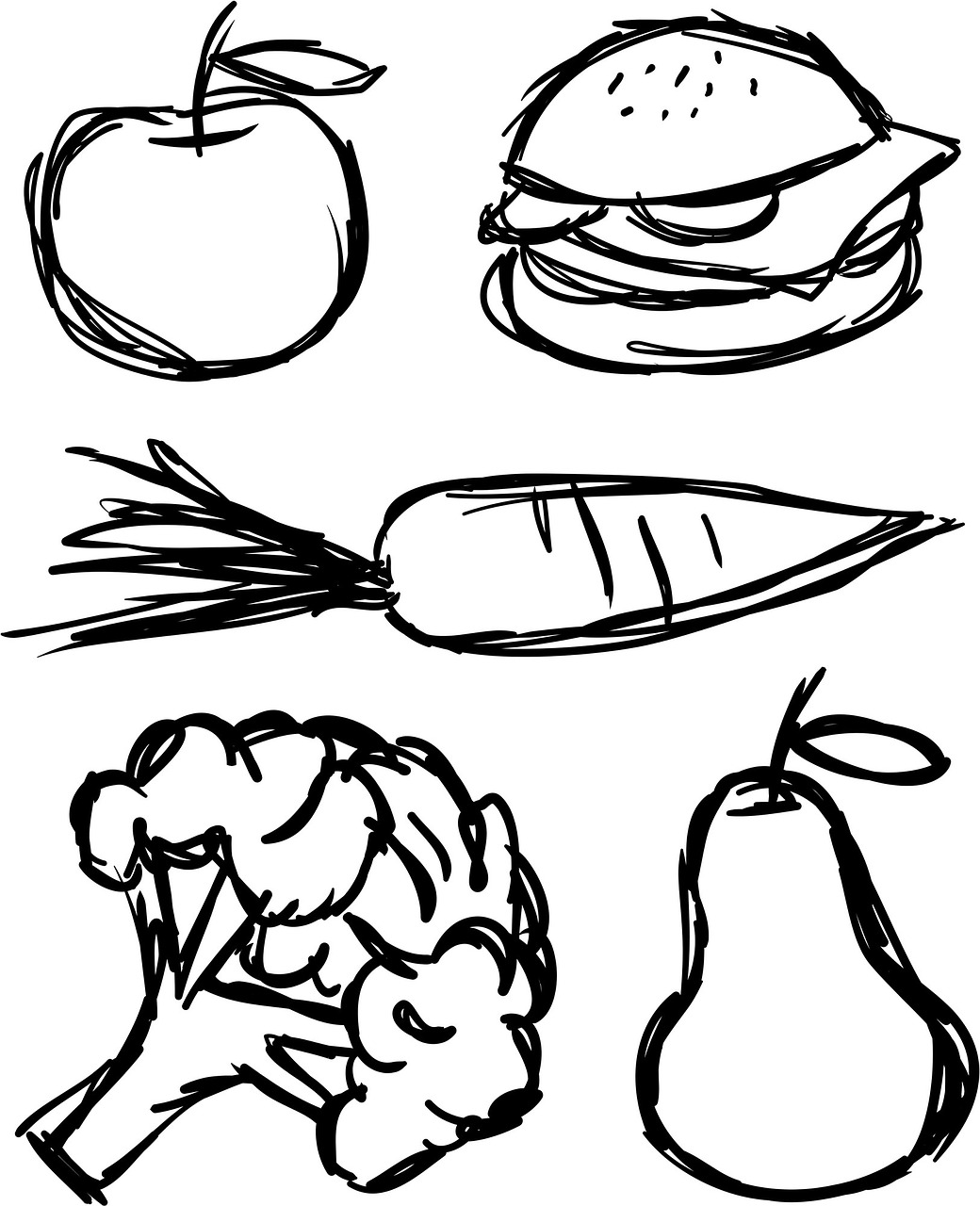 food scribble sketch free photo