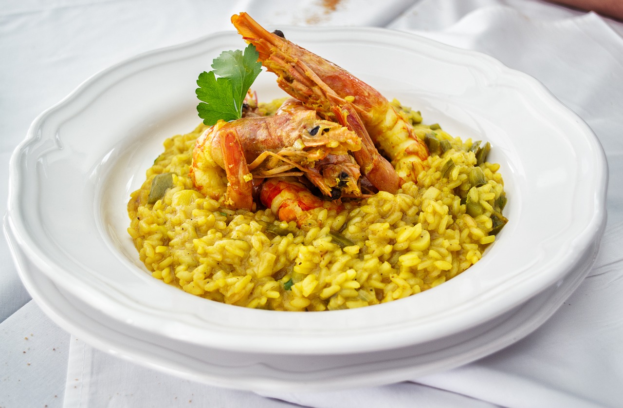 food risotto saffron free photo