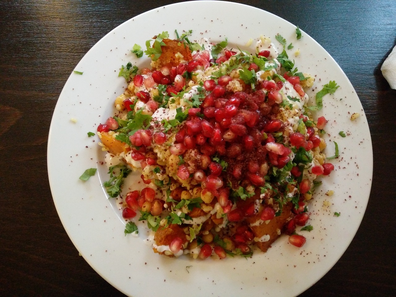 food salad pomegranate seeds free photo