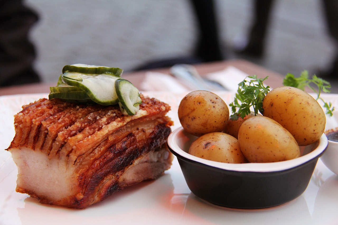 food delicious roast pork belly free photo