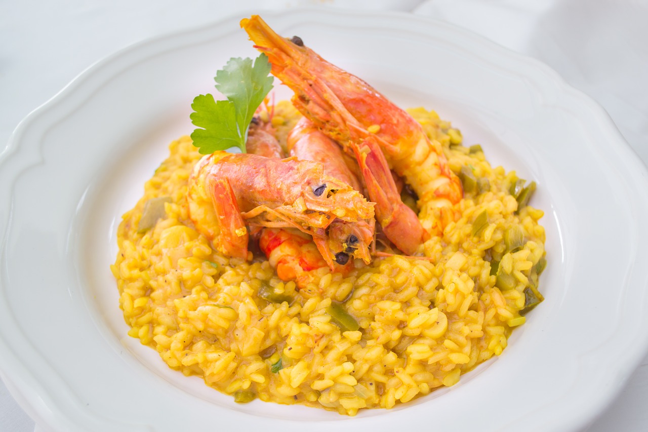 food risotto saffron free photo