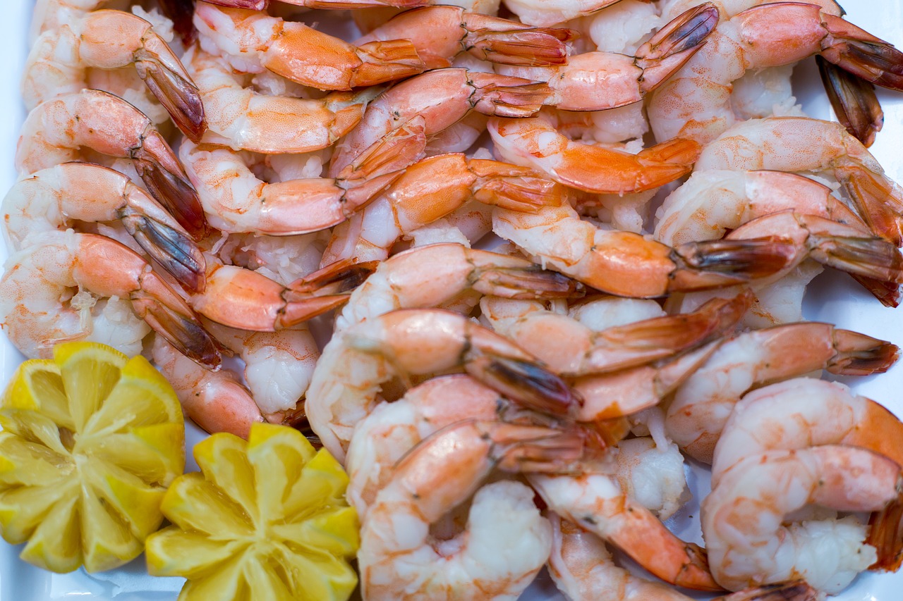 food  lemon  shrimp free photo