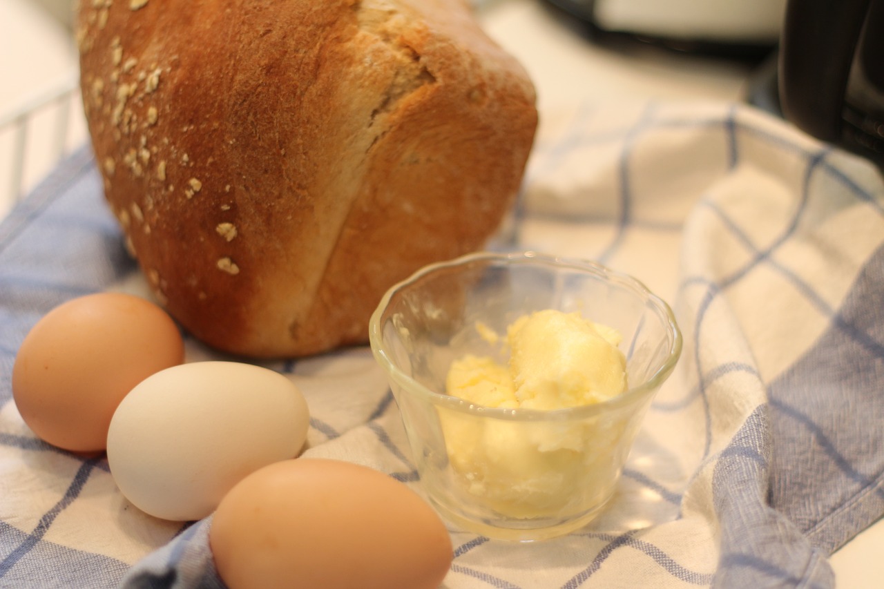 food bread eggs free photo