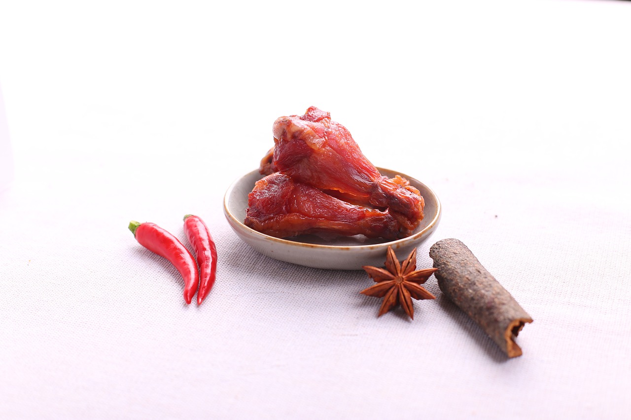 food shoot chicken legs red pepper free photo