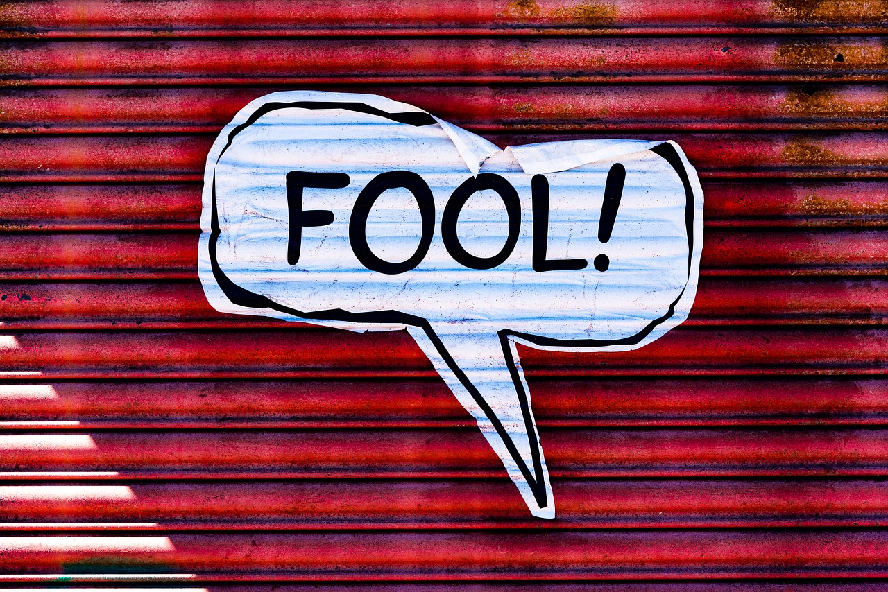 fool  sign  wall free photo