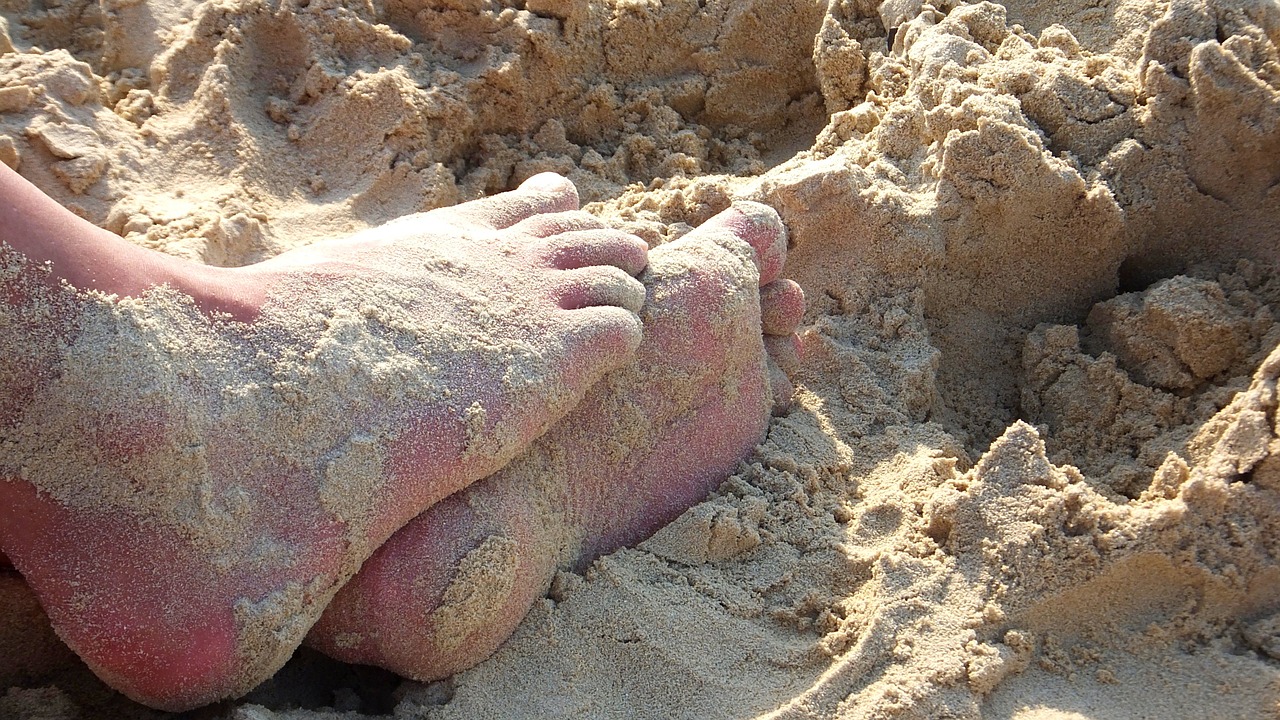 foot sand barefoot free photo