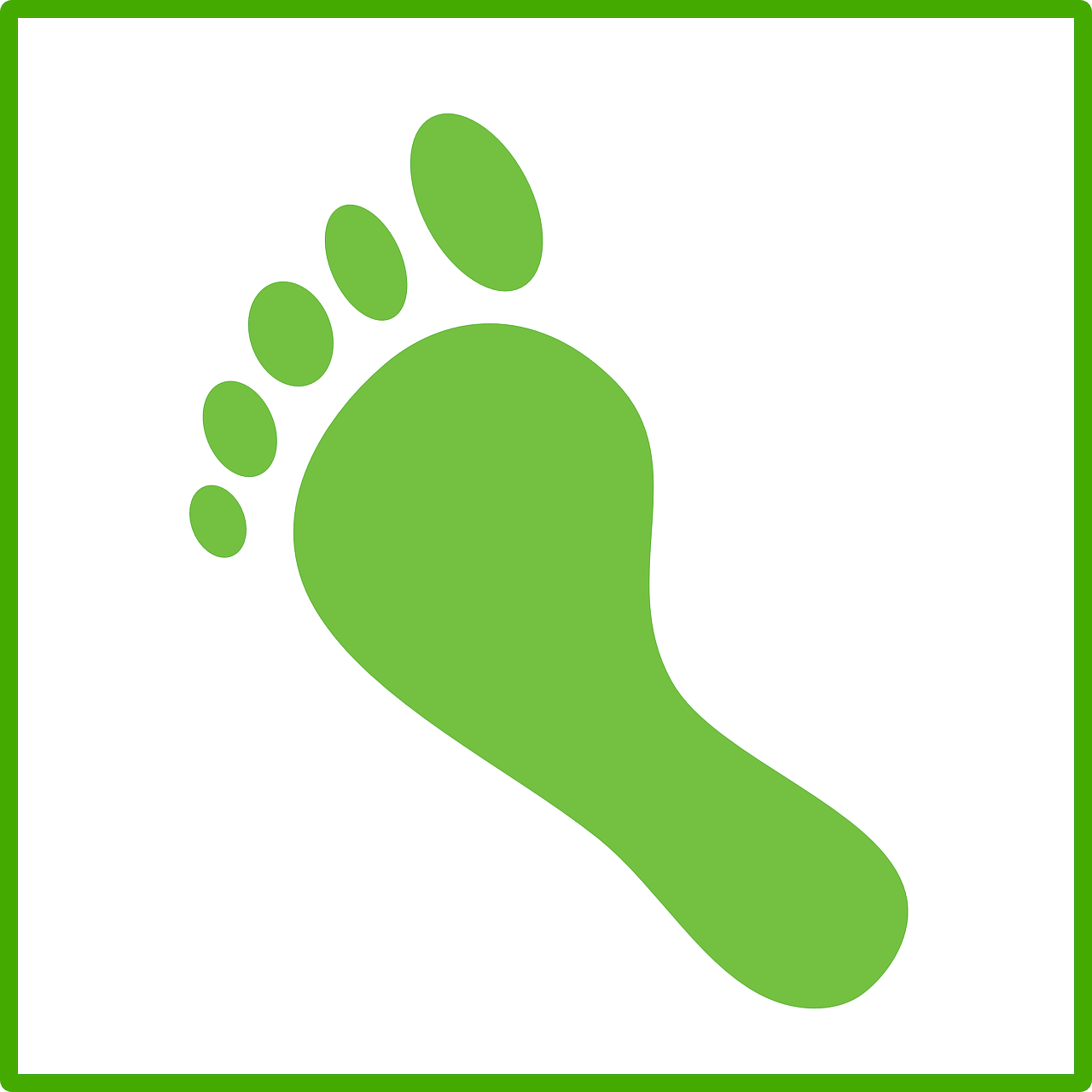 foot footprint green free photo