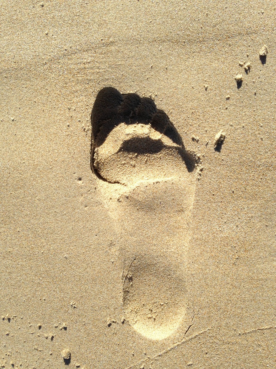 foot footprint sand free photo