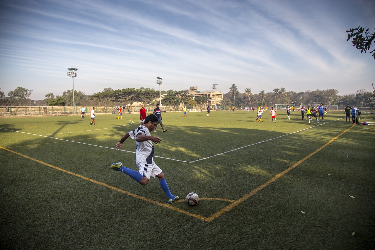 football soccer playing free photo